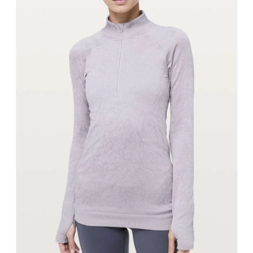 Lululemon Womens Rest Less Pullover Athletic Shirt Size 10 Stretch Workout Gym
